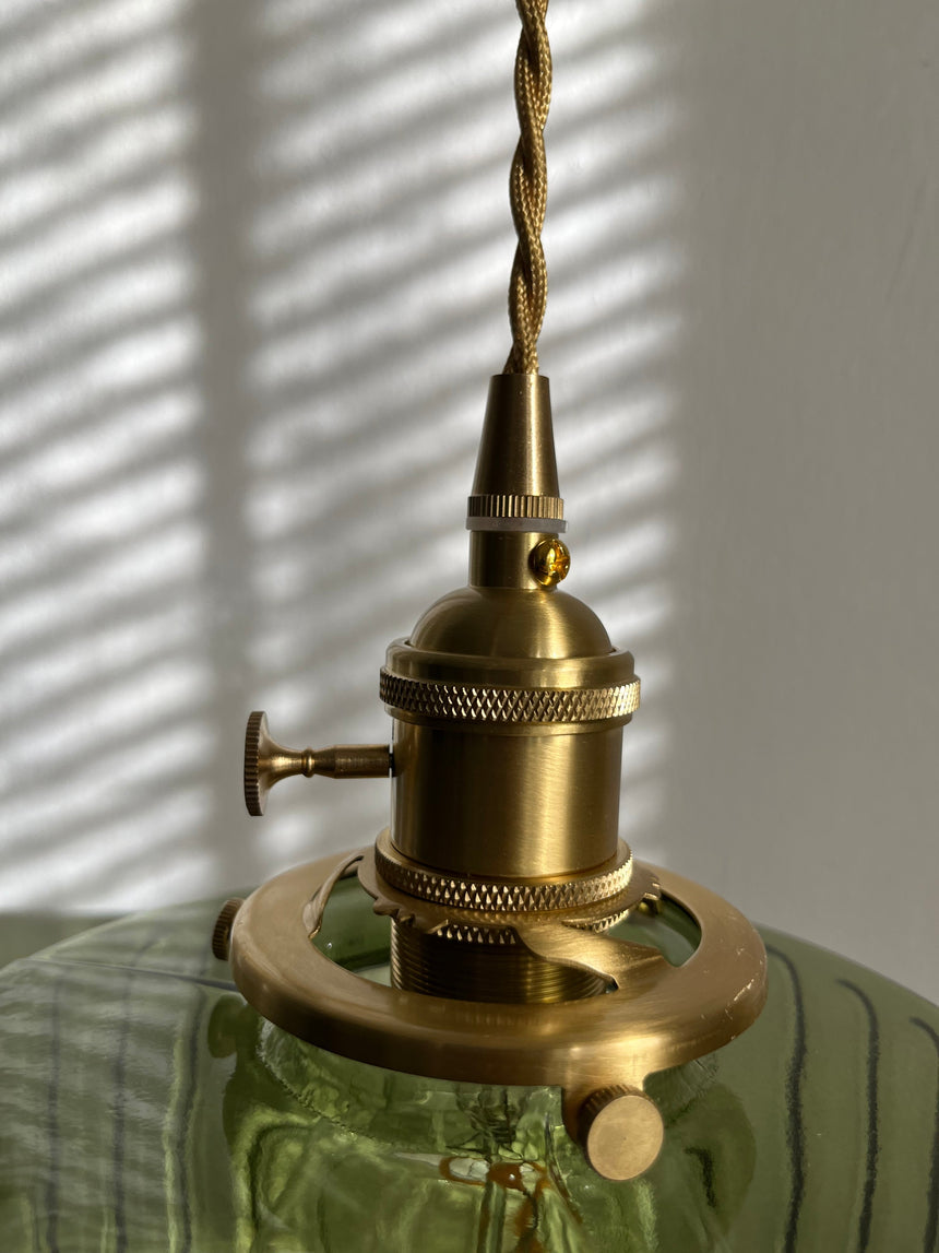 Brass Pendant Light with ambient lighting for kitchen – view 20 | OroDwell