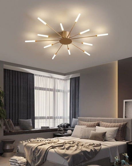 LED Chandelier Installed Above Dining Table