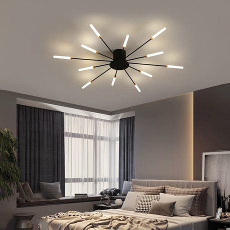 Semiflush Mount Chandelier Side View Detail