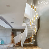 LED Chandelier Installed Above Living Room