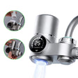 Led faucet water filter with UV purification display