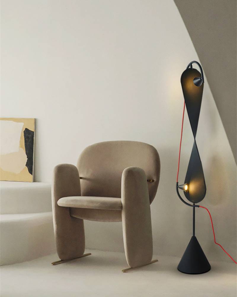 Modern black standing lamp for home decor enthusiasts