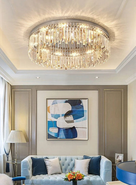 Dimmable Crystal Ceiling Light for Dining Room OpalDwell