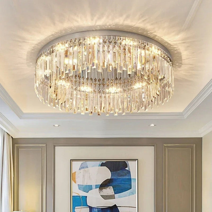 Chrome Finish Crystal Ceiling Fixture OpalDwell