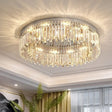 Crystal Flush Mount Ceiling Light Irregular Silhouette OpalDwell