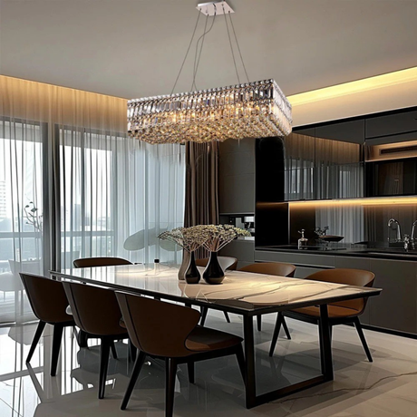 Jade Crystal Chandelier for Living Room