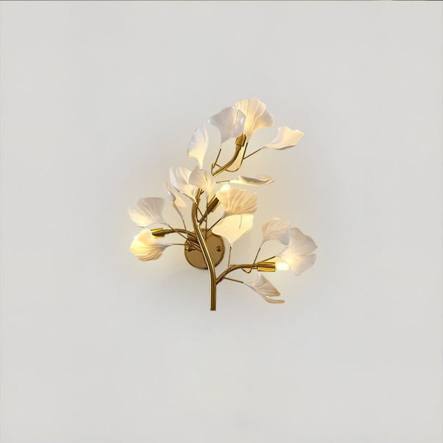 Leaf design wall sconce for bedroom