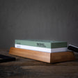 Kitchen Whetstone dual-sided bamboo base sharpening stone - OpalDwell