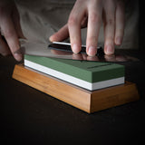 Kitchen Whetstone bamboo base with silicone layer - OpalDwell