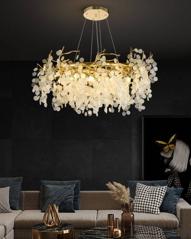 Crystal Chandelier Fixture Detail
