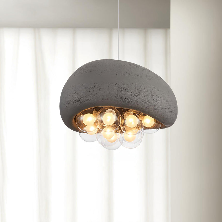 LuminaBubbles Glass Pendant Light Close-Up Detail - OroDwell