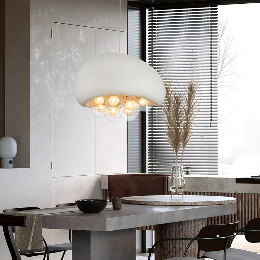 Glass Pendant Light Ambient Lighting View - OroDwell