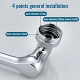 Swivel faucet attachment - dual flow aerator nozzle