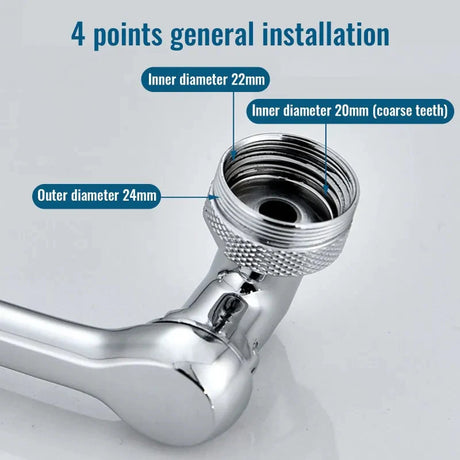 Swivel faucet attachment - dual flow aerator nozzle