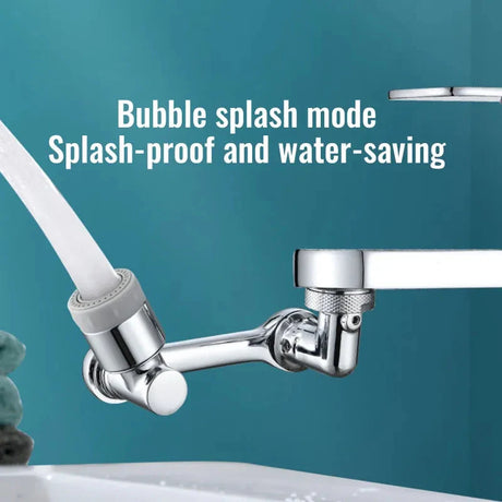 Swivel faucet attachment installed in a kitchen setting