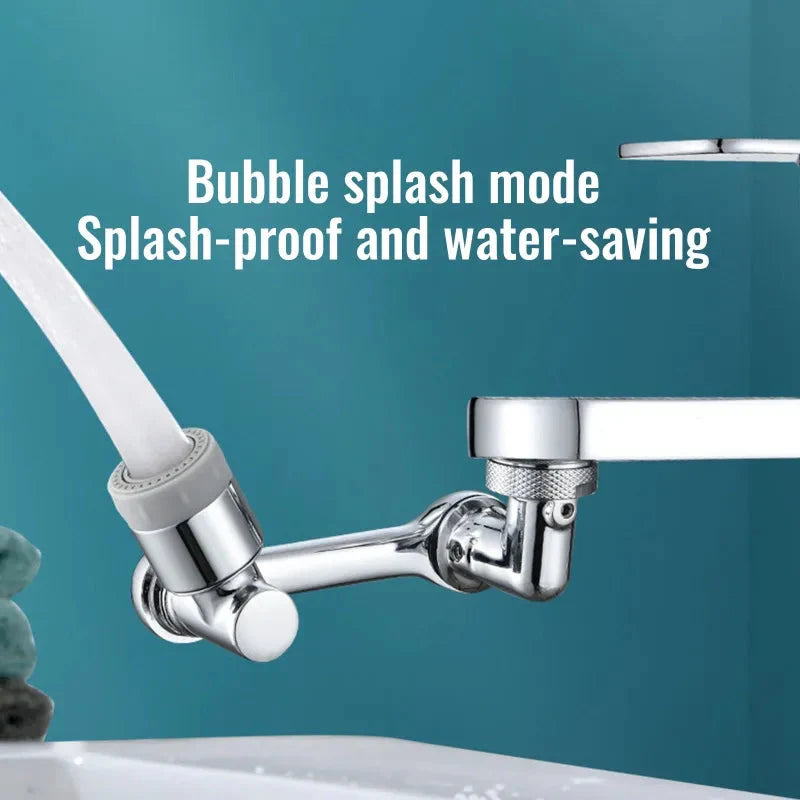 Swivel faucet attachment installed in a kitchen setting