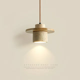 Wood Accent Detail on Black Metal Pendant Lamp