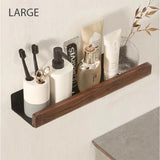 Bathroom wall shelf side profile view - rust-resistant finish