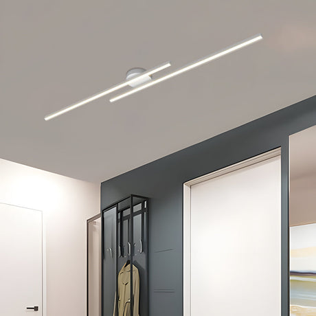 Semi flush fixture for hallway lighting