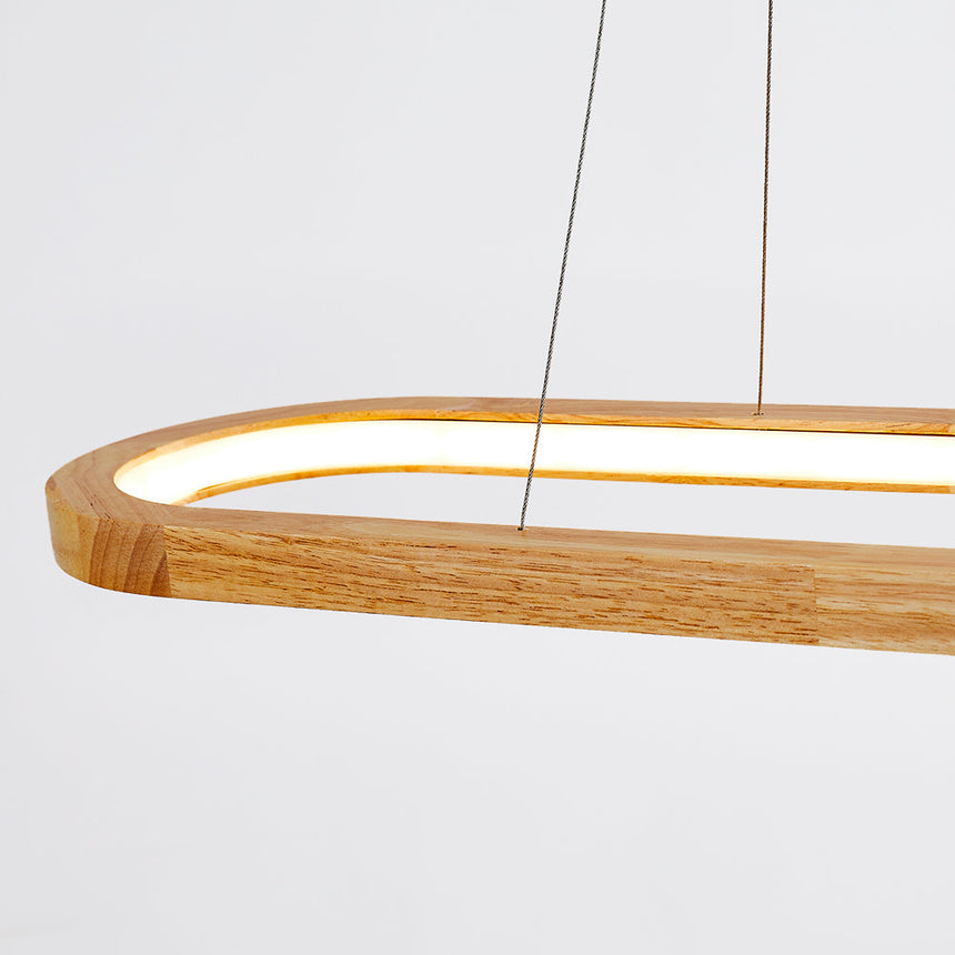 Wood Pendant Light for Cozy Living Room