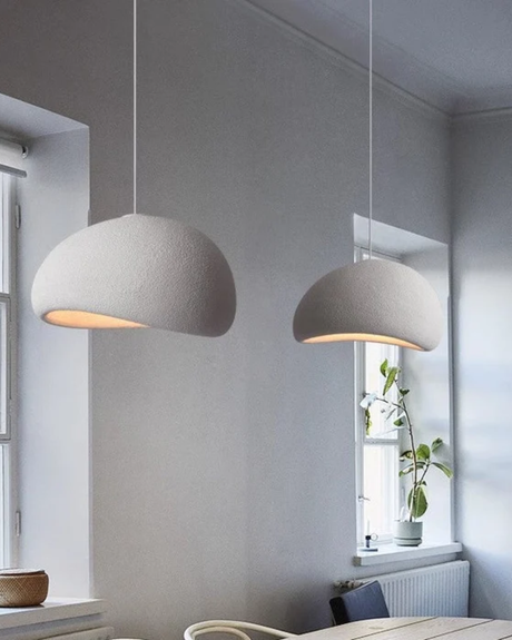 Domeform Pendant Light high-density polystyrene construction - OpalDwell