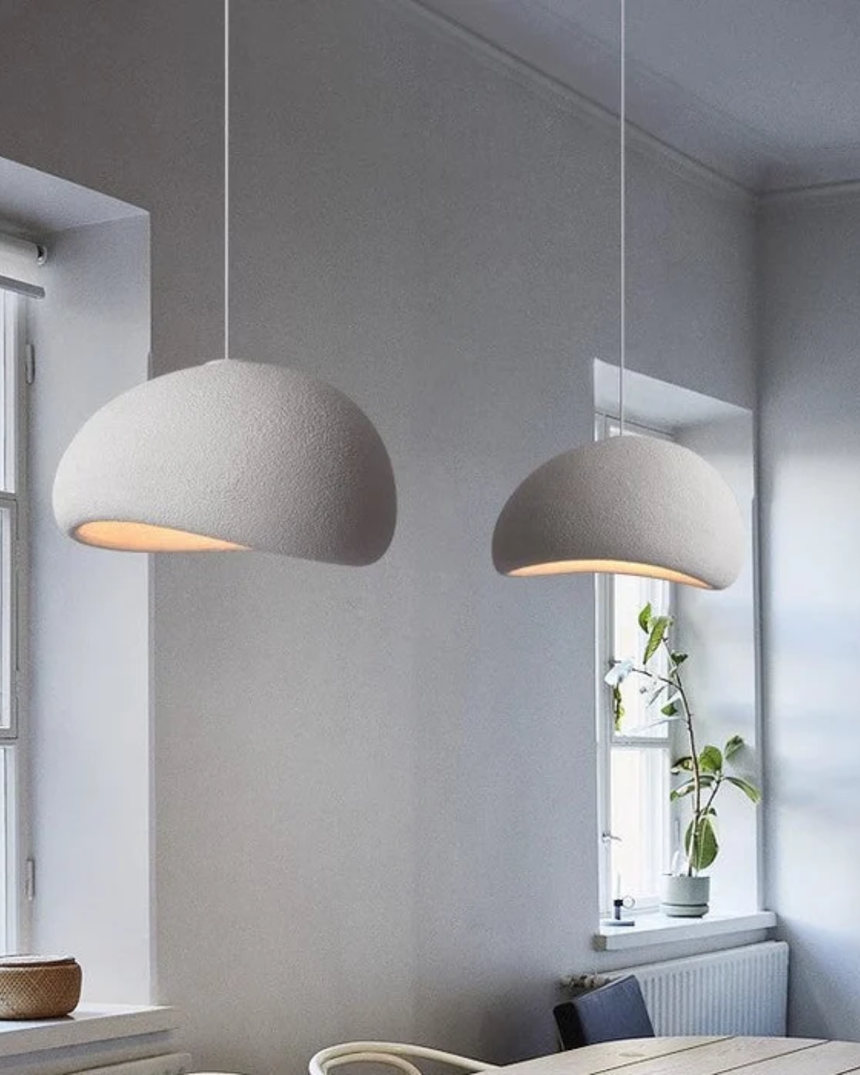 Domeform Pendant Light high-density polystyrene construction - OpalDwell