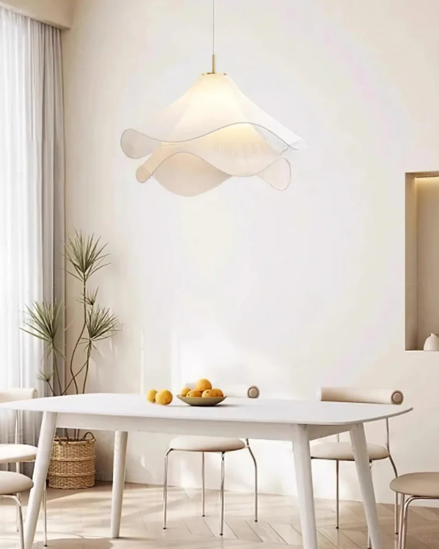 Kirra Petal Layer Pendant Light side angle product view - OpalDwell