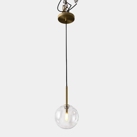 Glass pendant light cord length detail