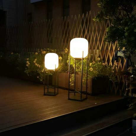 LumaSpry Solar Lamp with Stainless Steel and Glass Design