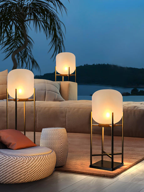 LumaSpry Outdoor Solar Lamp Stainless Steel and Glass - OpalDwell