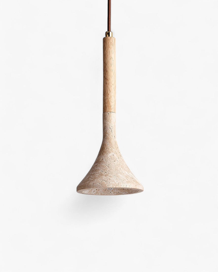 Ardena Natural Wood Pendant Light overall product view - OpalDwell