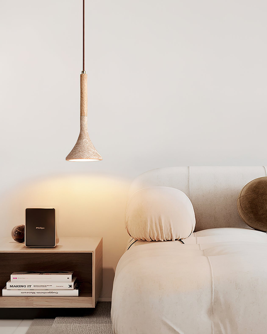 Ardena Natural Wood Pendant Light minimalist silhouette - OpalDwell