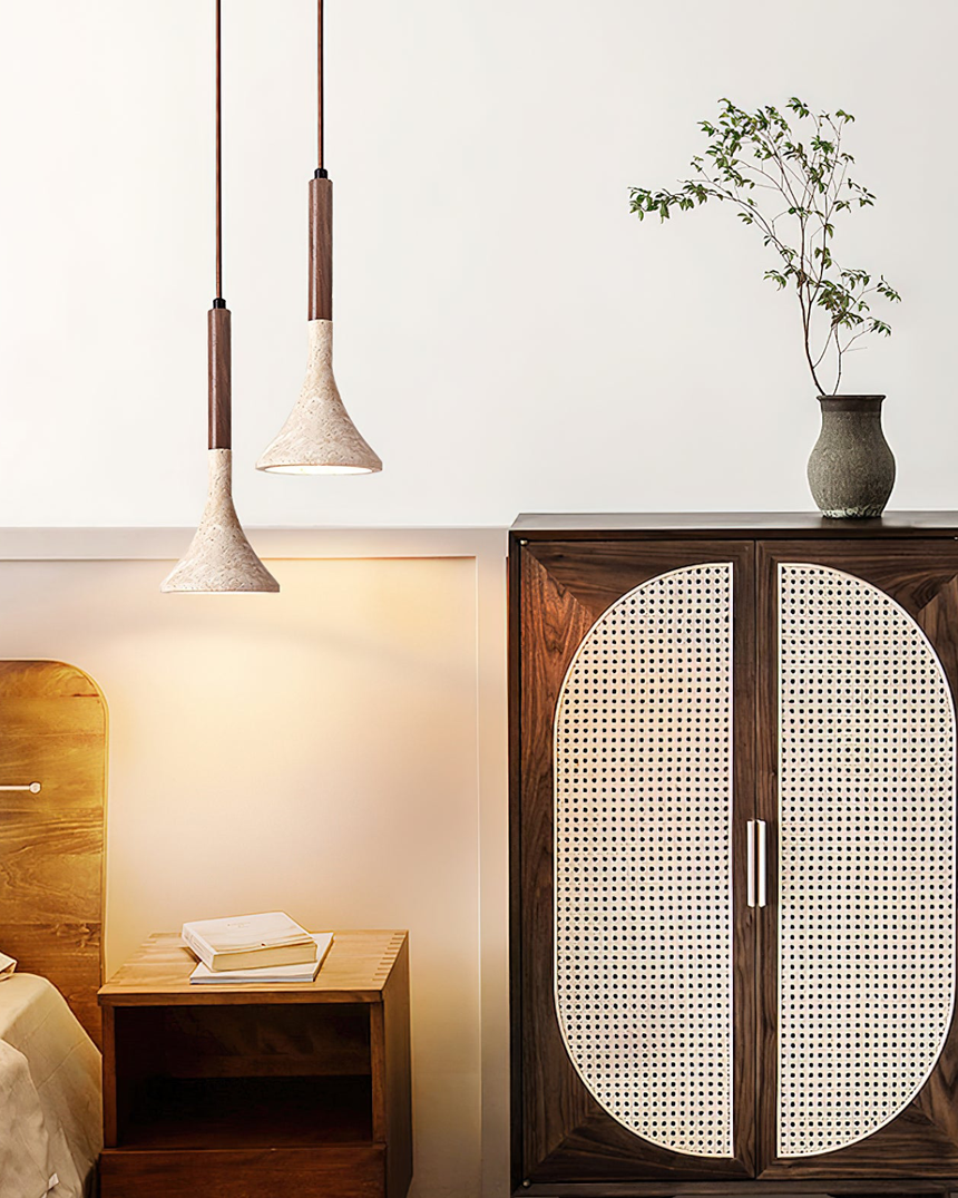 Ardena Natural Wood Pendant Light for dining area - OpalDwell