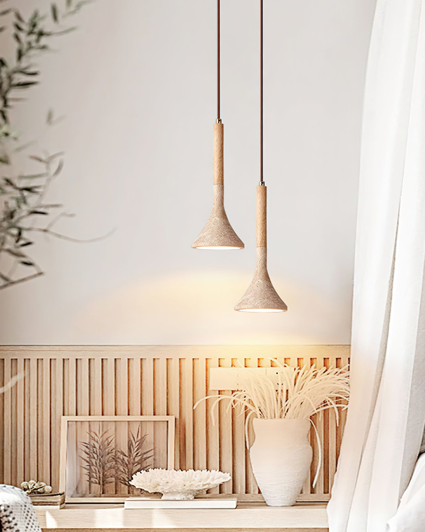Ardena Natural Wood Pendant Light Scandinavian interior accent - OpalDwell