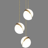 Lunara Halo Moon-Shaped Pendant Light for Living Room