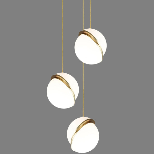 Lunara Halo Moon-Shaped Pendant Light for Living Room