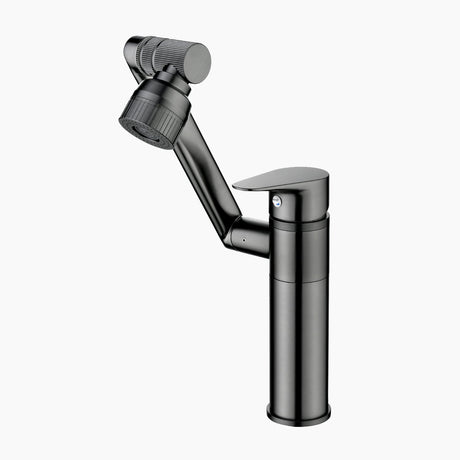 Single-hole swivel bathroom faucet - multi-directional rotating head
