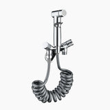 Handheld bidet spray faucet close-up view - angle valve control