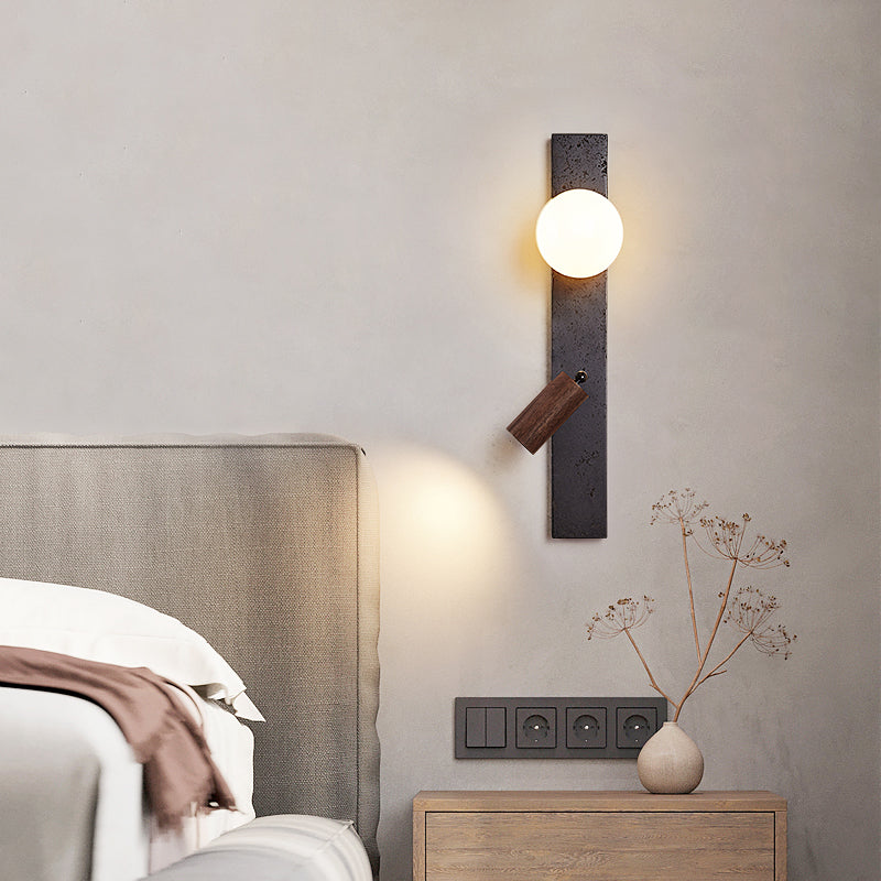 Travertine Wall Lamp for Bedroom