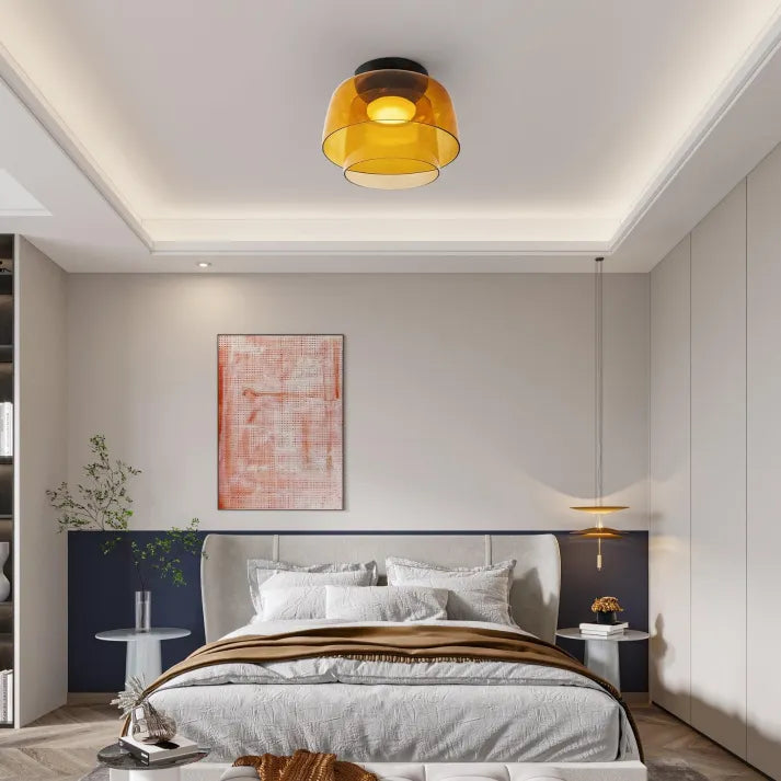 Keiora Nordic Glass Ceiling Lamp | Medieval Charm Lighting