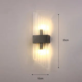Crystal Glass Accent Wall Light for Dining Room