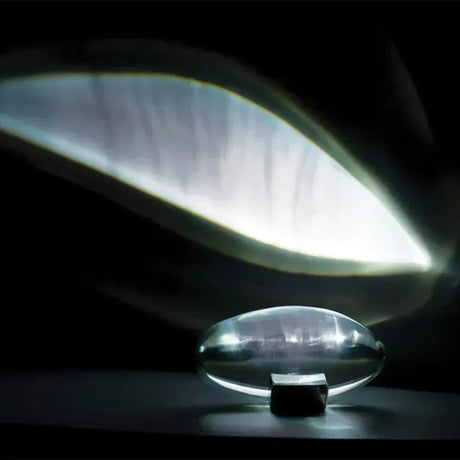 Crystal table lamp additional angle view