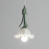 Floral Acrylic Pendant Light For Living Room - OroDwell