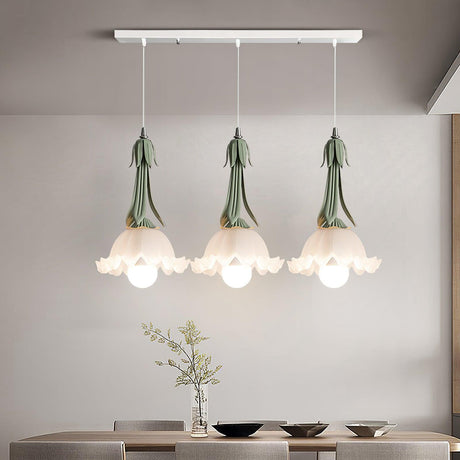 Floral Pendant Light Silhouette Detail View - OroDwell