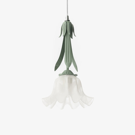 Acrylic Pendant Light With Floral Design - OroDwell