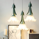 PetalGlow Floral Acrylic Pendant Light – Hero View - OroDwell