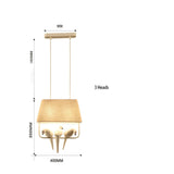 Linen Chandelier Available in One Two or Three Heads