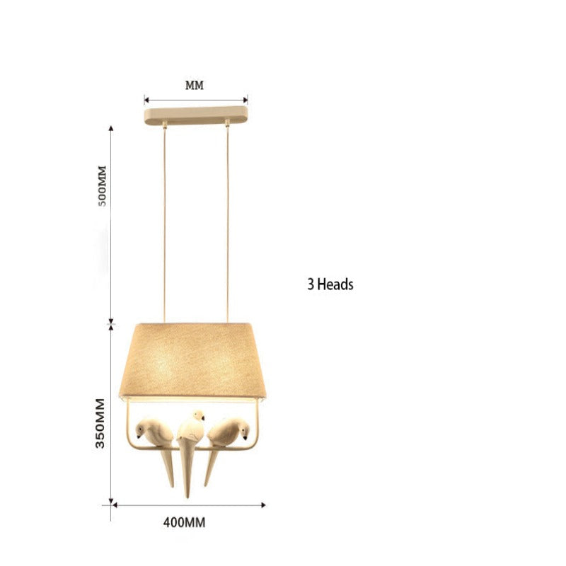 Linen Chandelier Available in One Two or Three Heads