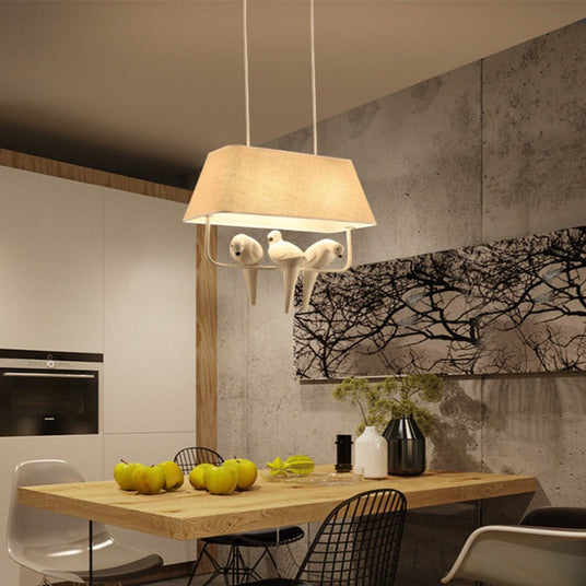 Linen Chandelier Nature Inspired Design