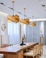 Wood Grain Pendant Light Comfortable Clear Illumination - OpalDwell